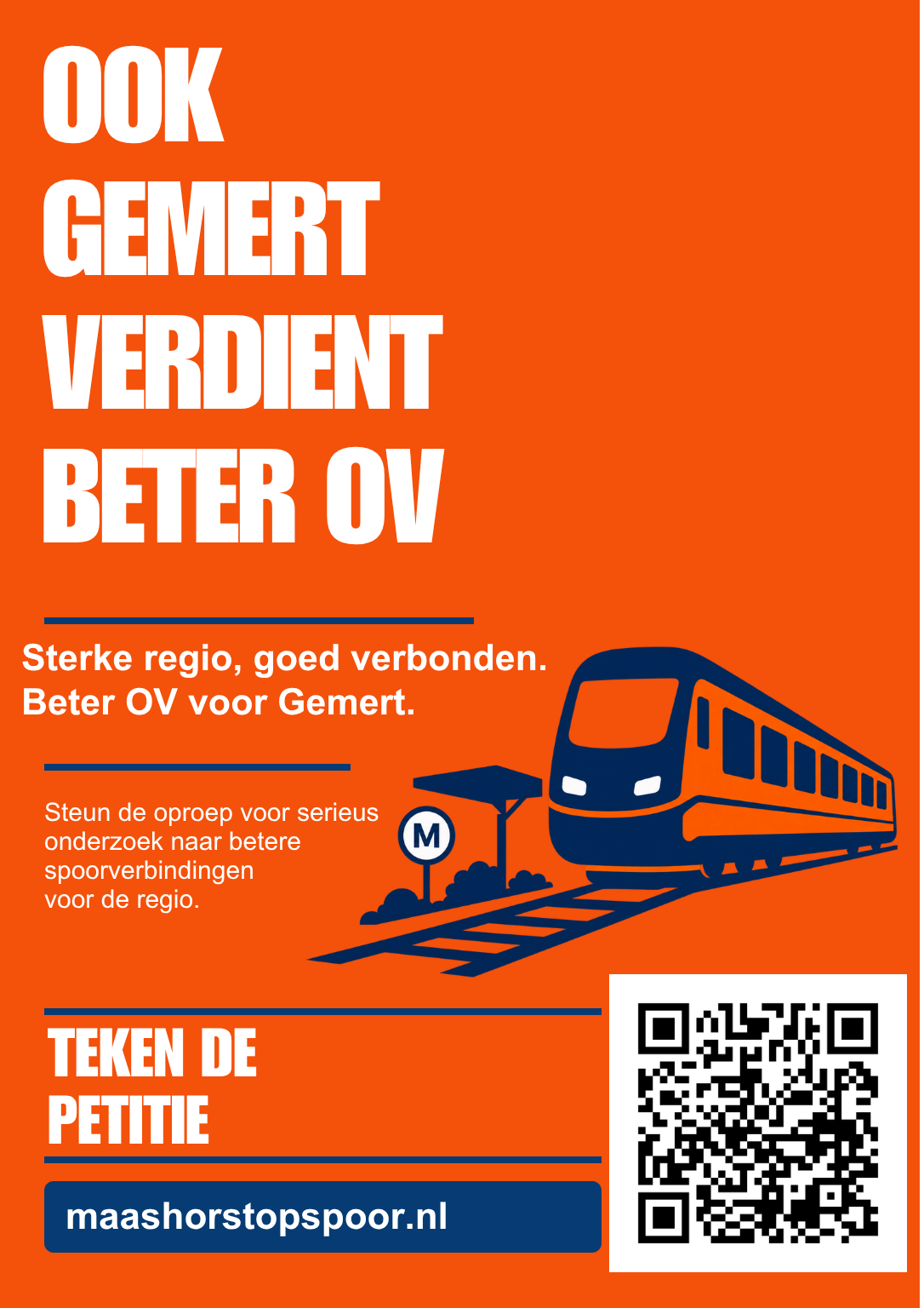 Oranje poster Ook Gemert verdient beter OV
