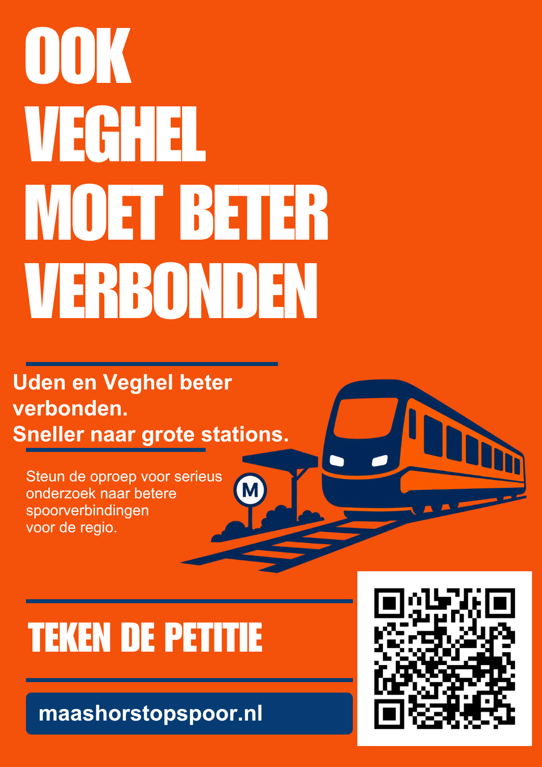Oranje poster Ook Veghel moet beter verbonden